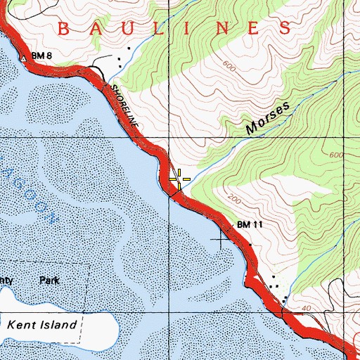 Topographic Map of Morses Gulch, CA