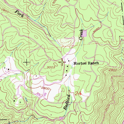 Topographic Map of Morton Ranch, CA