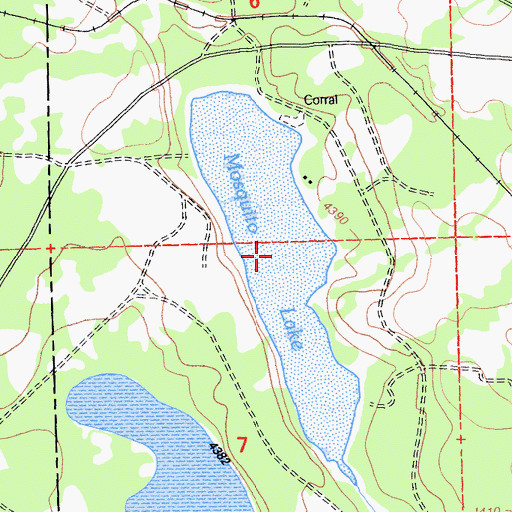 Topographic Map of Mosquito Lake, CA