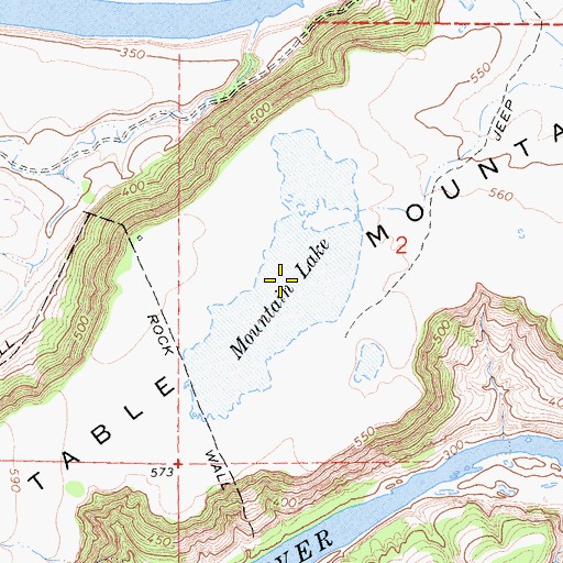 Topographic Map of Table Mountain Lake, CA