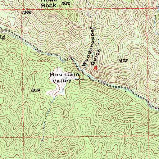 Topographic Map of Mountain Valley, CA