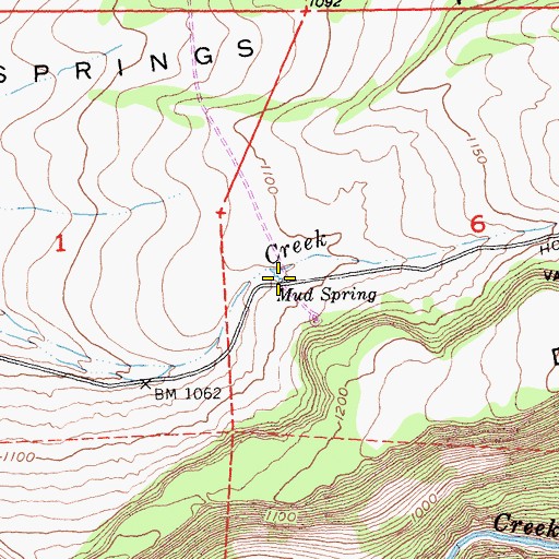 Topographic Map of Mud Spring, CA