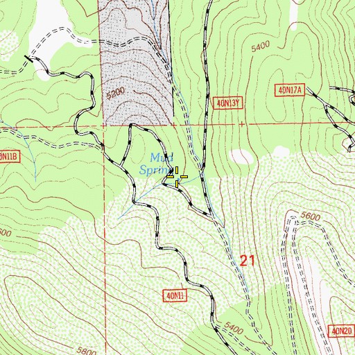Topographic Map of Mud Spring, CA