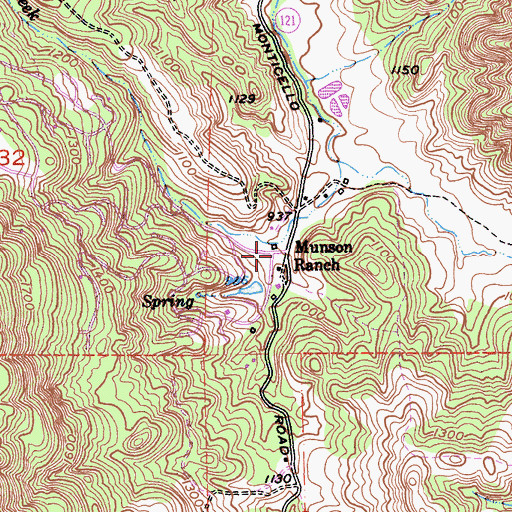 Topographic Map of Munson Ranch, CA