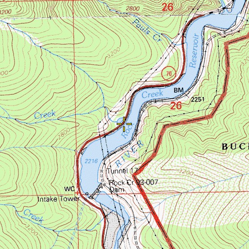 Topographic Map of Murphy Creek, CA