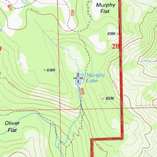 Topographic Map of Murphy Lake, CA