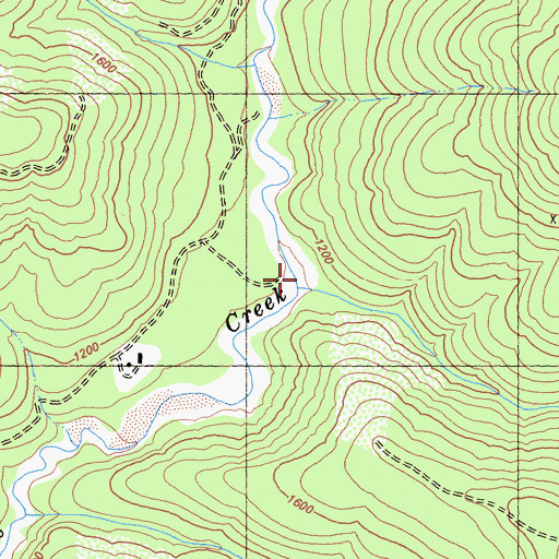 Topographic Map of Muzzleloader Creek, CA