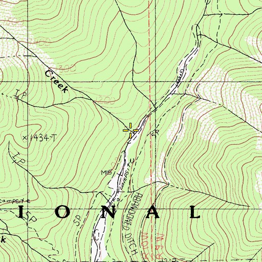Topographic Map of Nancy Creek, CA