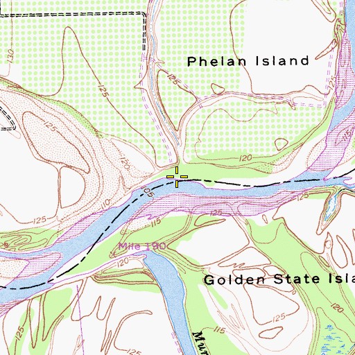 Topographic Map of Negro Sam Slough, CA