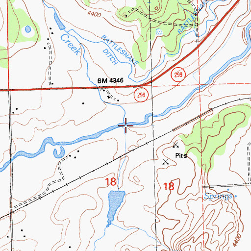 Topographic Map of Noble Creek, CA