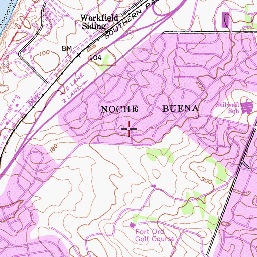 Topographic Map of Noche Buena, CA