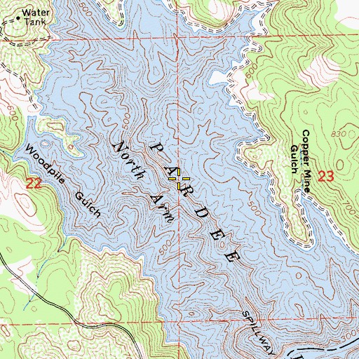 Topographic Map of North Arm, CA