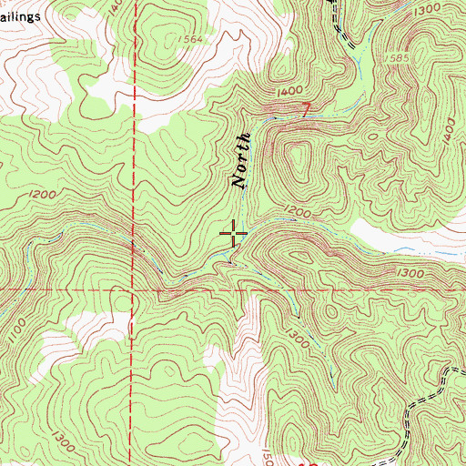 Topographic Map of North Fork Dry Creek, CA