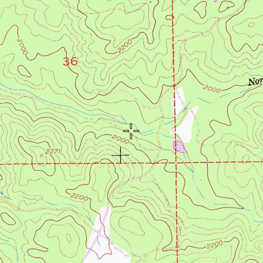 Topographic Map of North Fork Spanish Creek, CA