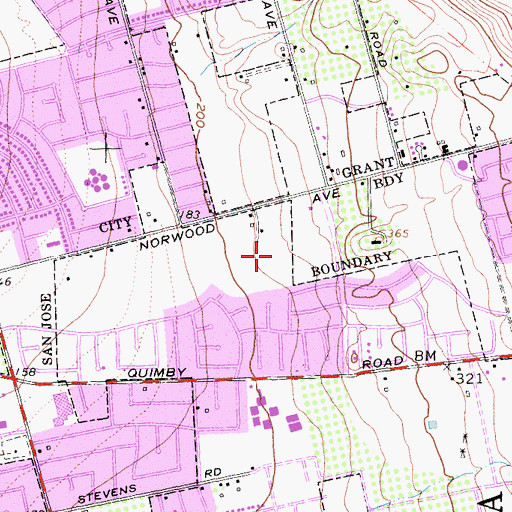 Topographic Map of Norwood Creek, CA