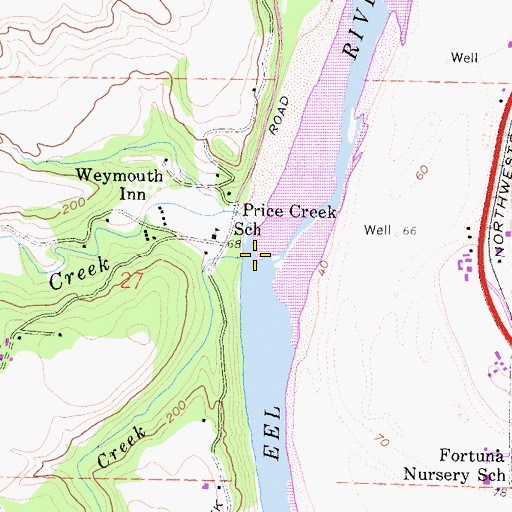 Topographic Map of Oil Creek, CA