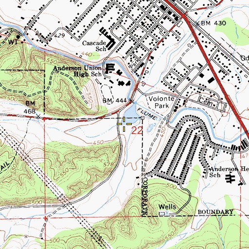 Topographic Map of Olinda Creek, CA