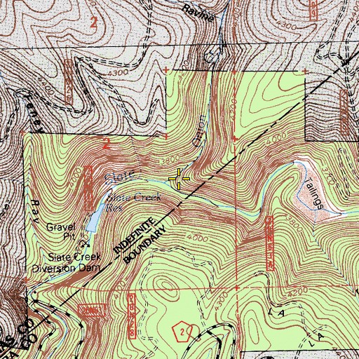 Topographic Map of Onion Creek, CA
