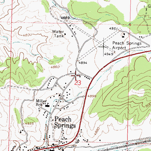Topographic Map of Indian Health Station, AZ