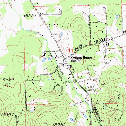 Topographic Map of Oregon House School, CA