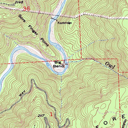 Topographic Map of Owl Creek, CA