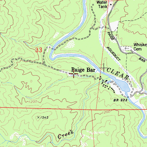Topographic Map of Paige Bar, CA