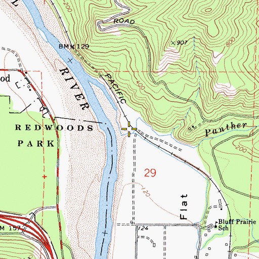 Topographic Map of Panther Creek, CA