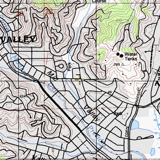 Topographic Map of Park Elementary School, CA