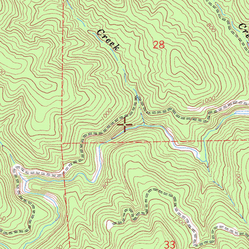 Topographic Map of Parker Creek, CA