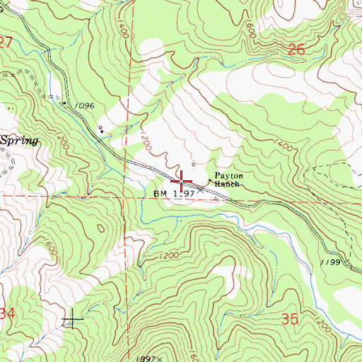 Topographic Map of Payton Ranch, CA