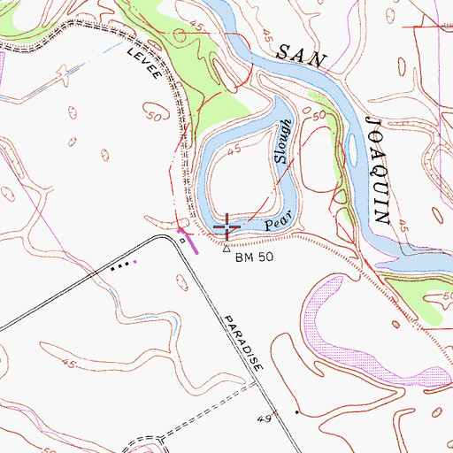 Topographic Map of Pear Slough, CA