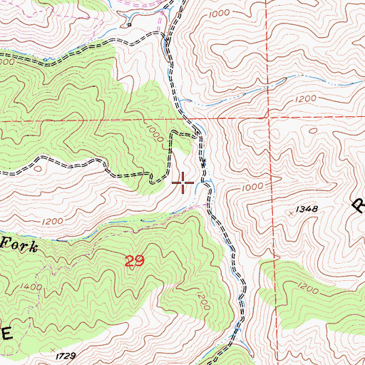 Topographic Map of Pegleg Creek, CA