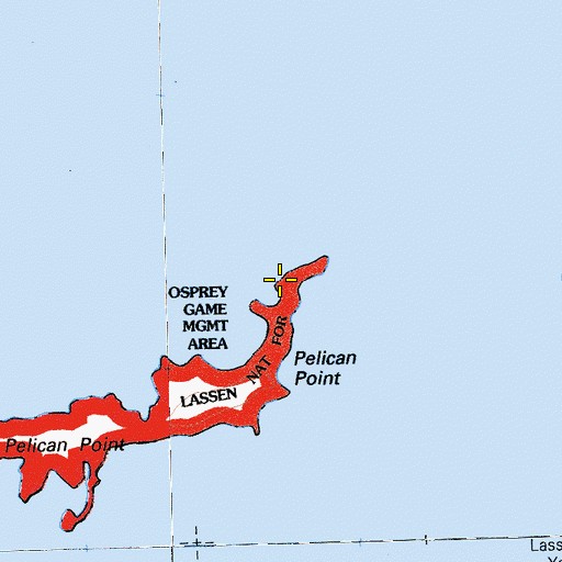 Topographic Map of Pelican Point, CA