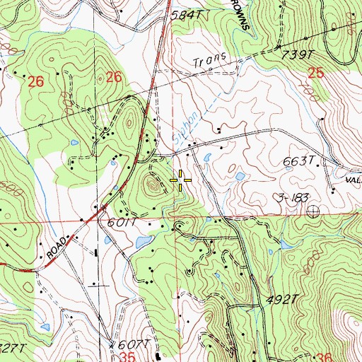 Topographic Map of Peoria School, CA