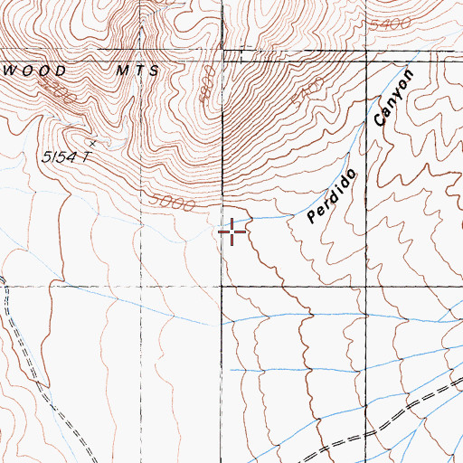 Topographic Map of Perdido Canyon, CA