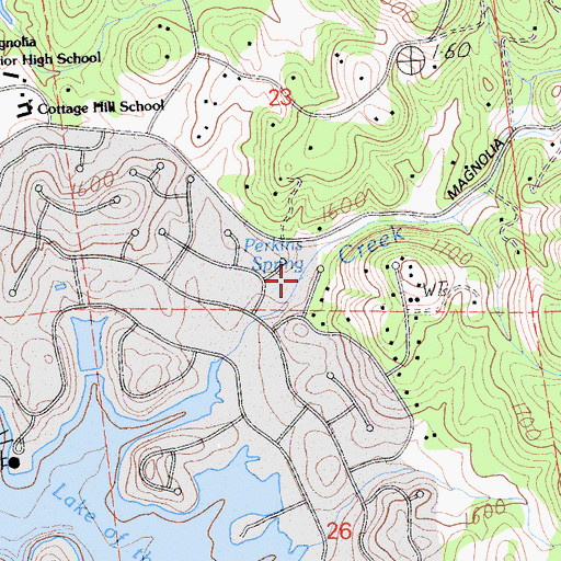 Topographic Map of Perkins Spring, CA