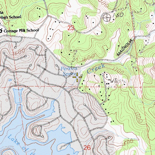 Topographic Map of Perkins Spring, CA