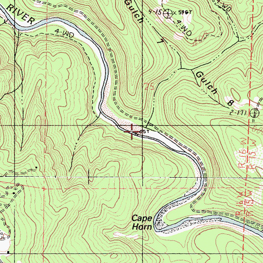 Topographic Map of Perry Gulch, CA