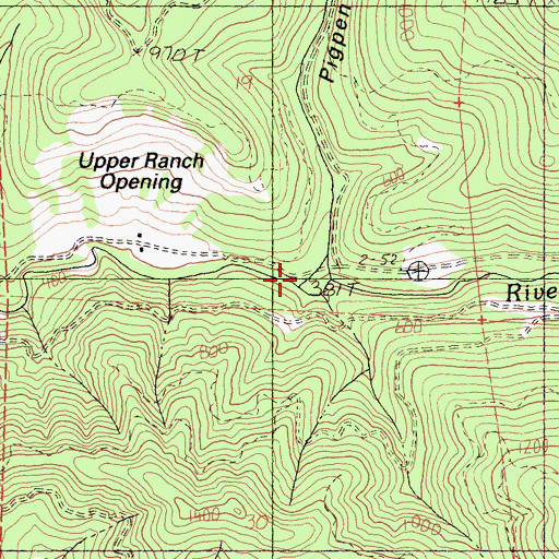 Topographic Map of Pigpen Gulch, CA