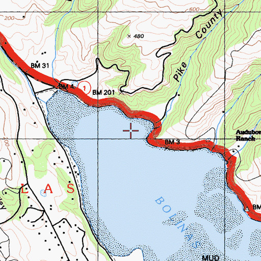 Topographic Map of Pike County Gulch, CA