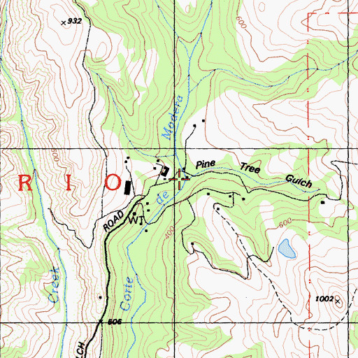 Topographic Map of Pine Tree Gulch, CA
