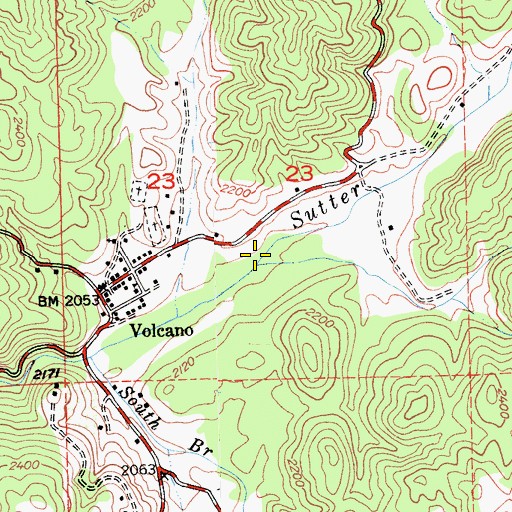 Topographic Map of Pioneer Creek, CA