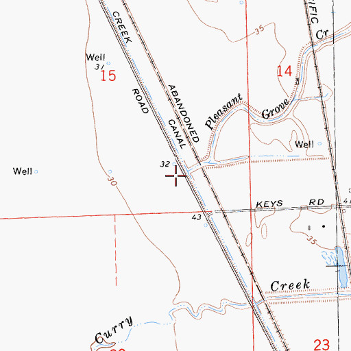 Topographic Map of Pleasant Grove Creek, CA
