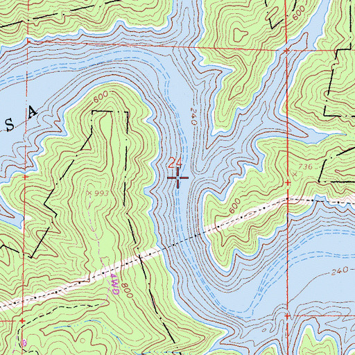 Topographic Map of Portuguese Canyon, CA