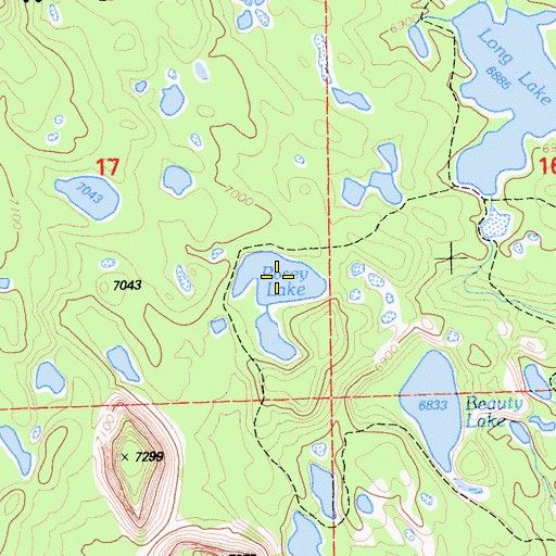 Topographic Map of Posey Lake, CA