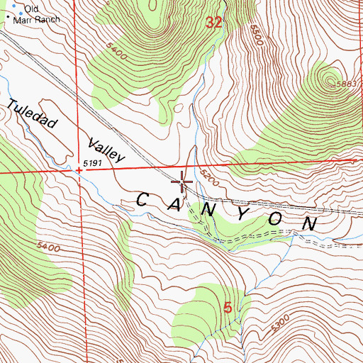Topographic Map of Post Canyon, CA