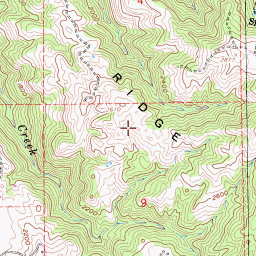Topographic Map of Poverty Ridge, CA