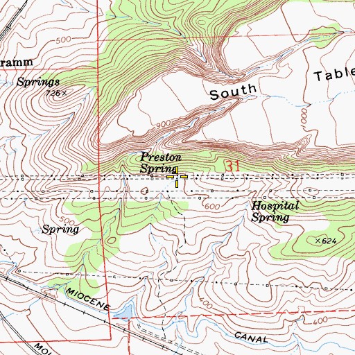 Topographic Map of Preston Spring, CA