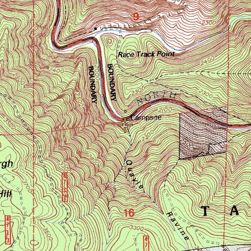 Topographic Map of Quayle Ravine, CA