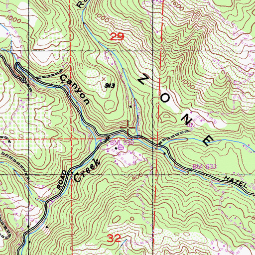 Topographic Map of Ramsey Gulch, CA